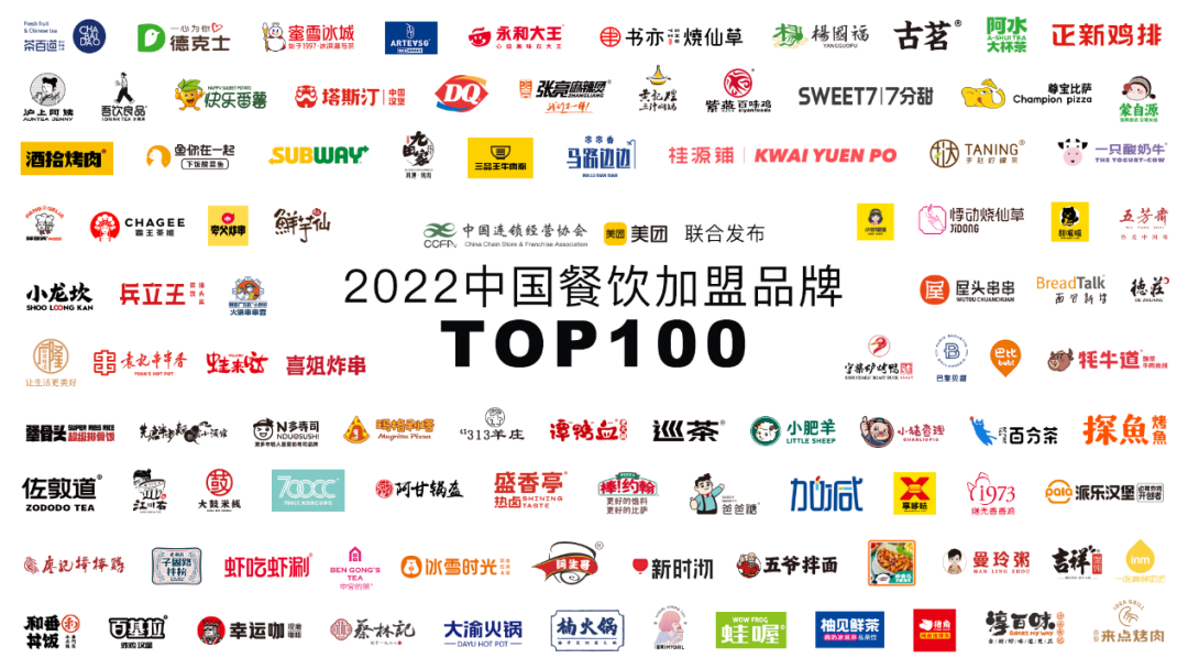 茂名2022中国餐饮加盟品牌TOP100，看看有没有你的品牌